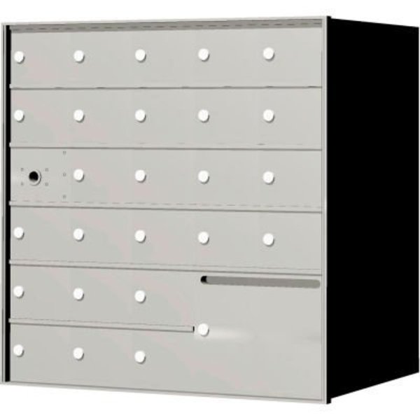 Florence Mfg Co Florence 4B+ Horizontal Mailbox, 33-3/8" H, 25 Mailboxes, 1 Outgoing, Front Load, USPS 140065OUA